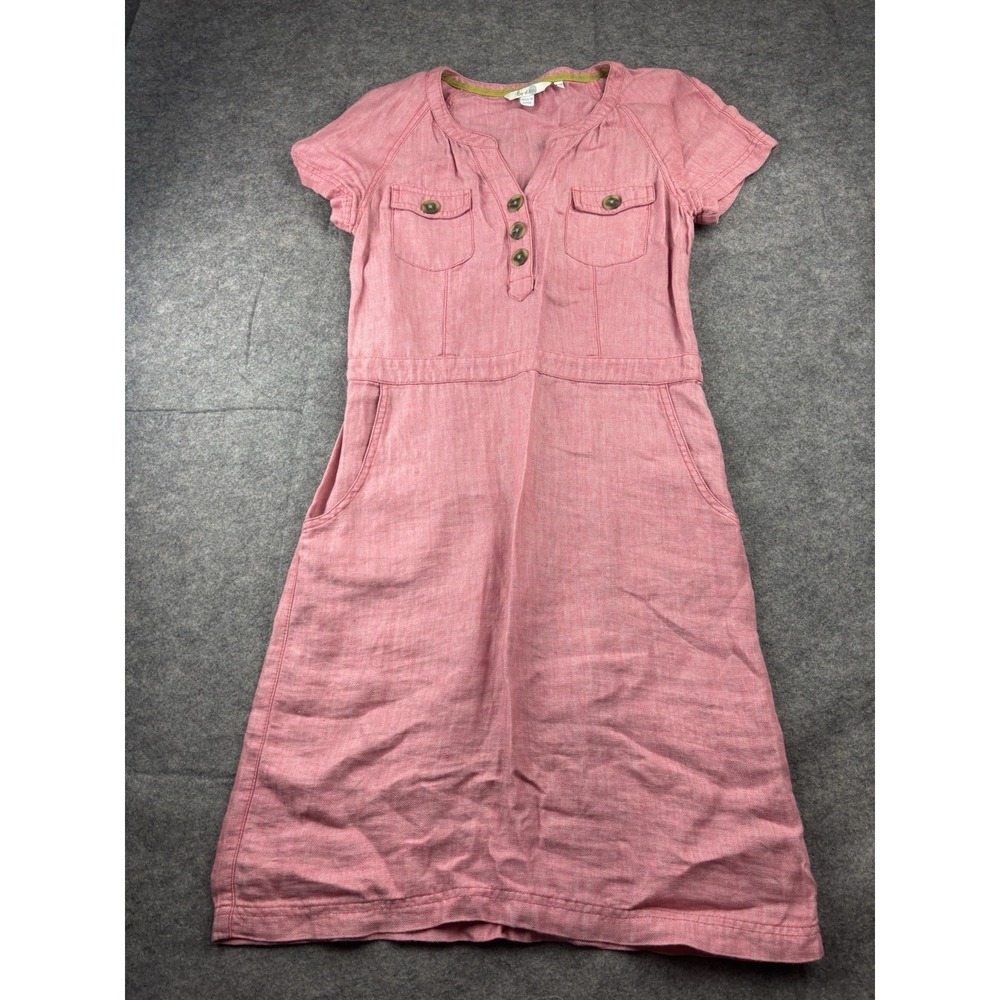Boden Pink Short-Sleeve Mini Dress
